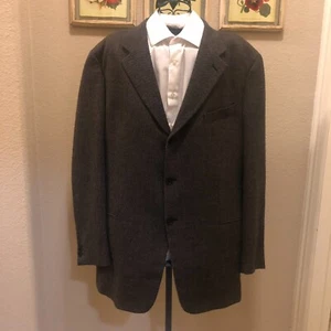 Chaqueta Blazer Abrigo Deportivo Giorgio Armani Italia Neiman Marcus Lana Virgen Pura 46L - Imagen 1 de 22