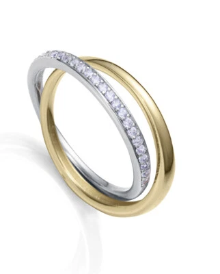 Ring Doppel Bad Für Gold Und Rhodium Viceroy Frau Silber Größe 18 9126a018-30 - Bild 1 von 4