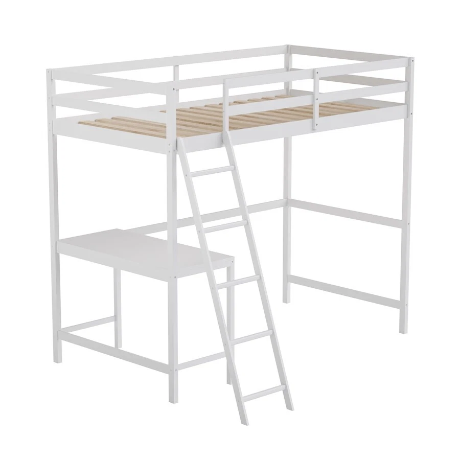 Marco de cama Flash Furniture Riley Twin Loft, blanco - MH-LBD5-WH-T-GG Foto 1 de 1