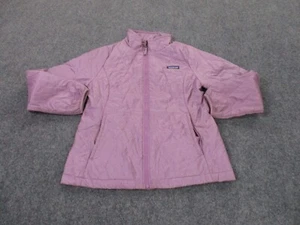 Patagonia Jacket Girls L Purple Pockets Quilted Outdoors Hiking Logo Coat Youth - Picture 1 of 11