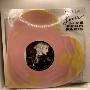 Taylor Swift Lover (Live From Paris) Heart Shaped Vinyl IN HAND - Picture 1 of 13