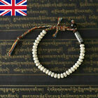 UK Handmade Tibetan Buddhist Braided Cotton Copper Beads Lucky Rope Bracelet ~~