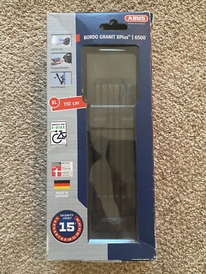 ABUS Bordo Granit X Plus 6500 Keyed Folding Lock: 110cm Black, Free Shipping! - Image 1 of 4