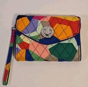 Vera Bradley Pop Art Geometric Your Turn Lock Smartphone Wristlet Wallet - Picture 1 of 10
