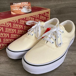 Vans Era Classic White True White Cream Shoes Size 9.5 Women's NWOB - Picture 1 of 11