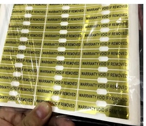 126 pegatinas selladas de seguridad etiqueta de seguridad a prueba de manipulaciones de garantía de vacío si se elimina - Imagen 1 de 4