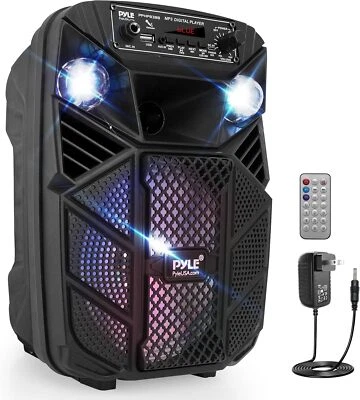 Pyle 300 W tragbares Bluetooth PA-Lautsprechersystem mit 8" Subwoofer & Akku - Bild 1 von 4