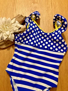 Costume da bagno a pois e a righe 18-24 m piscina vacanze campeggio roulotte spiaggia - Foto 1 di 3