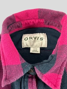 Orvis Classic Collection Women’s Small Red Black Plaid Jacket Snap Button Up - Picture 1 of 12
