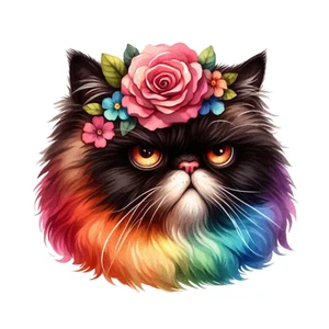Wandtattoo Aufkleber Grumpy Cat 18X18 cm Groß - Bild 1 von 1