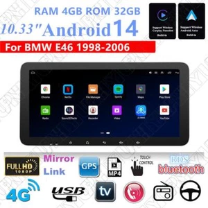 10.33'' Android 14 Carplay 4+32GB Car Stereo Radio GPS Navigation for BMW E46 M3 - Picture 1 of 24