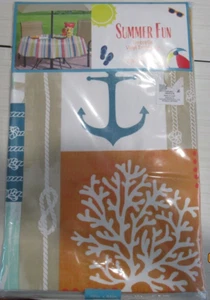 TABLECLOTH.    PICNIC TABLE UMBRELLA ZIPPER.     60 X 84" - Picture 1 of 1