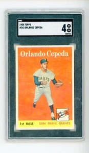 1958 Topps #343 Orlando Cepeda SGC 4 RC Rookie HOF - Picture 1 of 2