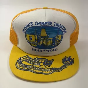 Vintage Hollywood Hat Mann's Chinese Theatre CA Meshback Trucker California - Picture 1 of 8