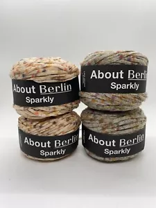 4 Kugeln About Berlin Sparkly Lana Grossa Baumwolle/Polyester grau beige - Bild 1 von 5