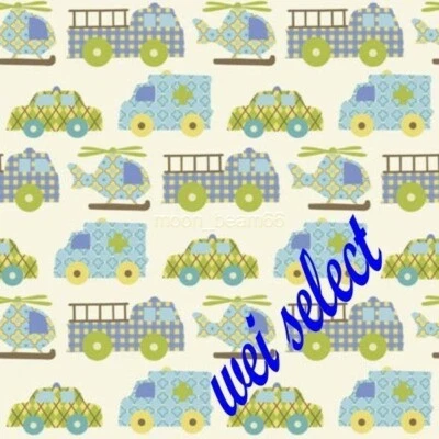 BTY Transportation Cars Helicopter Traffic Jam Cotton Flannel By The Yard - Image 1 of 2