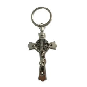 Metal Cross Keychain Jesus Key-Rings Religious Car Key Holder for Baptism Prayer - Picture 1 of 8