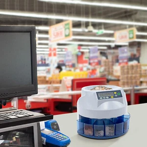 Digital Coin Counter Sorter Machine Automatic Electronic Count Change Money - Picture 1 of 12