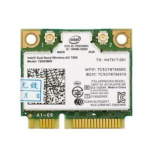 7260HMW Mini PCIe Wireless Netzwerk Adapter PC Dual Band WiFi Bluetooth Karte - Bild 1 von 7
