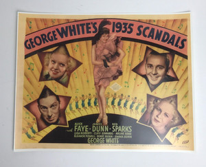 George White's 1935 Scandals Lobby Card 11x14 Alice Faye, James Dunn, Ned Sparks