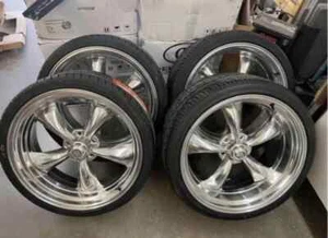20x8 20x10 AMERICAN RACING VN515 TORQ THRUST WHEELS RIM TIRES CHEVY IMPALA C-10 - Picture 1 of 1