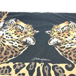 DOLCE&GABBANA blanket Leopard Extra Large Panther towel blanket Black/Beige - Picture 1 of 13