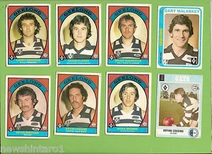 #D232. EIGHT OLD SCANLENS  GEELONG CATS   VFL CARDS - Picture 1 of 1