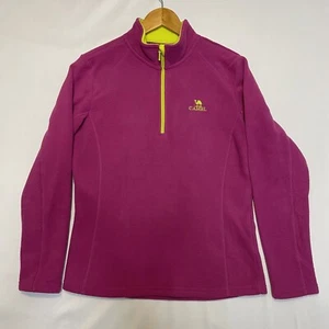 Camel Quarter Zip Fleece Pullover Women’s Medium Purple Joe Camel M Excellent - Picture 1 of 6