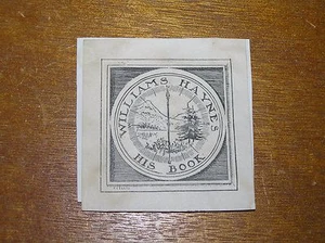 Vintage Artist Signed Williams Haynes His Book Mountain Lake Scene in Compass - Bild 1 von 4