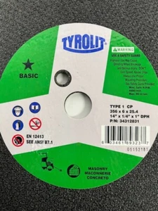 TYROLIT 14X1/4X1 CUT WHEEL (34312831) - Picture 1 of 2
