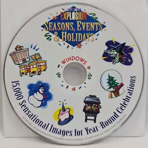 Art Explosion, Seasons, Events & Holidays 15,000 Sensational Images 1998-2001 CD - Picture 1 of 3
