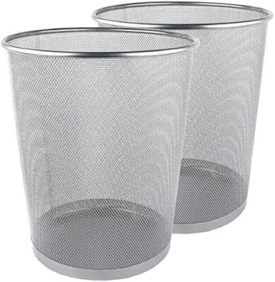 TWINS CHA & SAL Trash Can silver set of 2 - Image 1 of 4