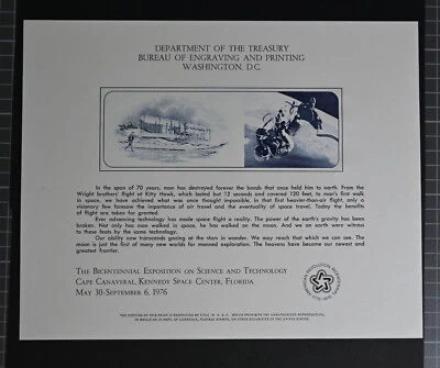 B36 Science & Technology USA Bureau of Printing and Engraving Souvenir Card BEP - Image 1 of 2