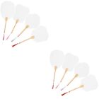  8 Pcs White Bamboo Fan Child Blank Fans to Decorate Paper Hand