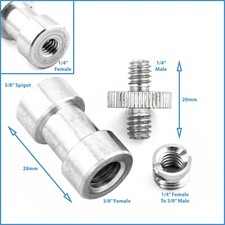 3pc 1/4" 3/8" 5/8" Male Female Tripod Monopod Screw Convert Adaptor Mount Thread