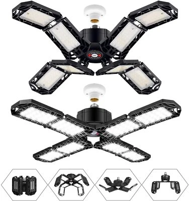 9000000LM Deformable LED Garage Light Super Bright Work Shop Ceiling Lights Bulb - Image 1 of 4