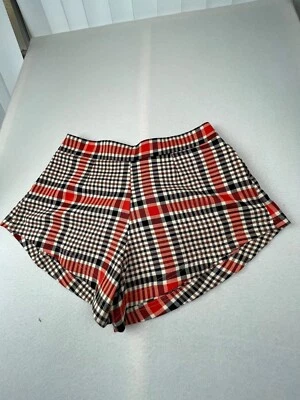 Pantalones Cortos FREE PEOPLE Mayfair Plisados a Cuadros Oxidados Combo Cintura Alta Talla 10 Nuevos con Etiquetas Foto 1 de 4