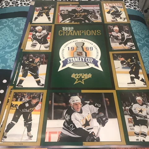 Dallas Stars 1999 STANLEY CUP CHAMPIONS Original 10-Player 23x35 Wall POSTER Cover
