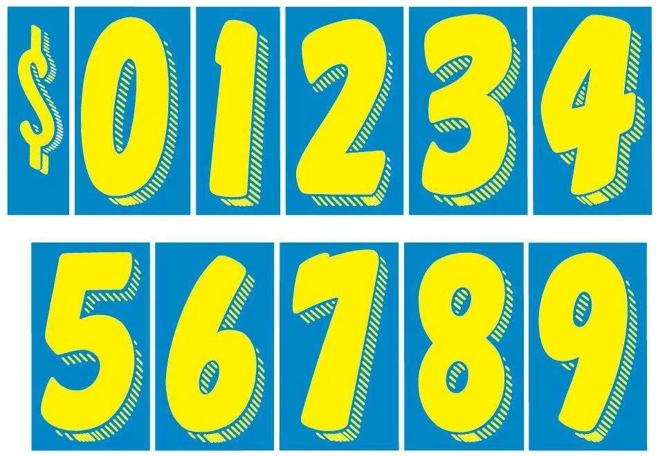 EZ Line Windshield Pricing Numbers 13 Dozen Large Vinyl Car Dealer Decals - Image 1 of 1