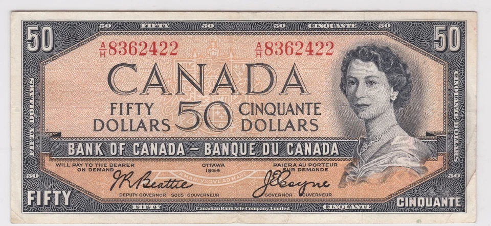 Canadá 50 dólares 1954 Foto 1 de 2