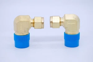 (Lot of 2) Swagelok B-600-2-8, 3/8" X 1/2" Male Elbow, Brass Fitting - Picture 1 of 1