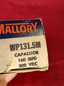 Mallory 160MFD 350VDC Aluminum Capacitor WP 131.5M - Picture 1 of 5