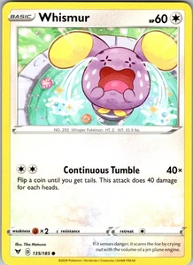 Whismur 135/185 Common Regular SWSH04: Vivid Voltage NM - Picture 1 of 2