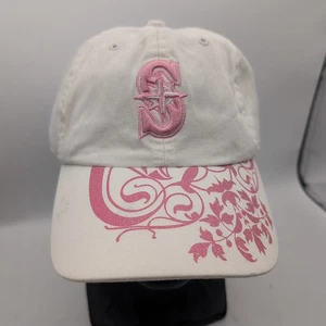 Seattle Mariners Damenhut rosa und weiß Blumenmuster Zwillinge Enterprise Strapback - Bild 1 von 12