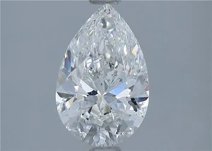 Pear Cut 1.49 CT Certificate AGI Natural Mined Diamond Loose F color SI1 clarity - Picture 1 of 2