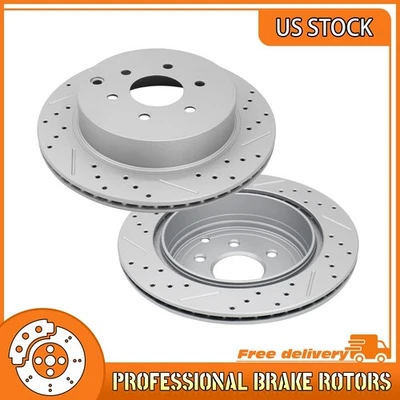 Rear Brake Rotors For 2005 2006 2007 2008 2009 2010 2011 2012 Nissan Pathfinder - Image 1 of 4