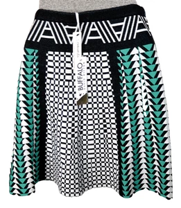 Jupe BUFFALO David Bitton tricot pointe de flèche anthropologie S neuve avec étiquette 148 $ NEUVE géométrique - Photo 1/4