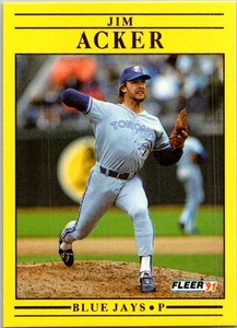 1991 Fleer #167b Jim Acker - Picture 1 of 2
