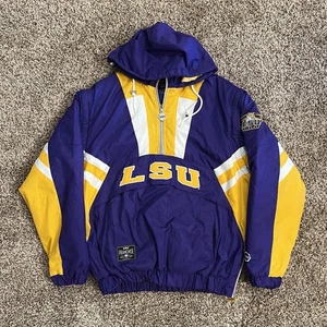 Vintage 90s Franchise LSU Tigers Pullover Puffer Jacket Mens XL Louisiana State - Bild 1 von 8