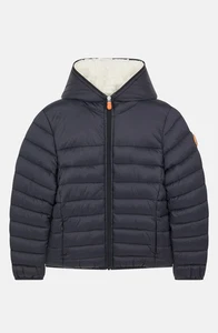 Save The Duck Kids Boys Sz 14 Giga Puffer Jacket Grey/Black Insulated Coat NEW - Picture 1 of 10